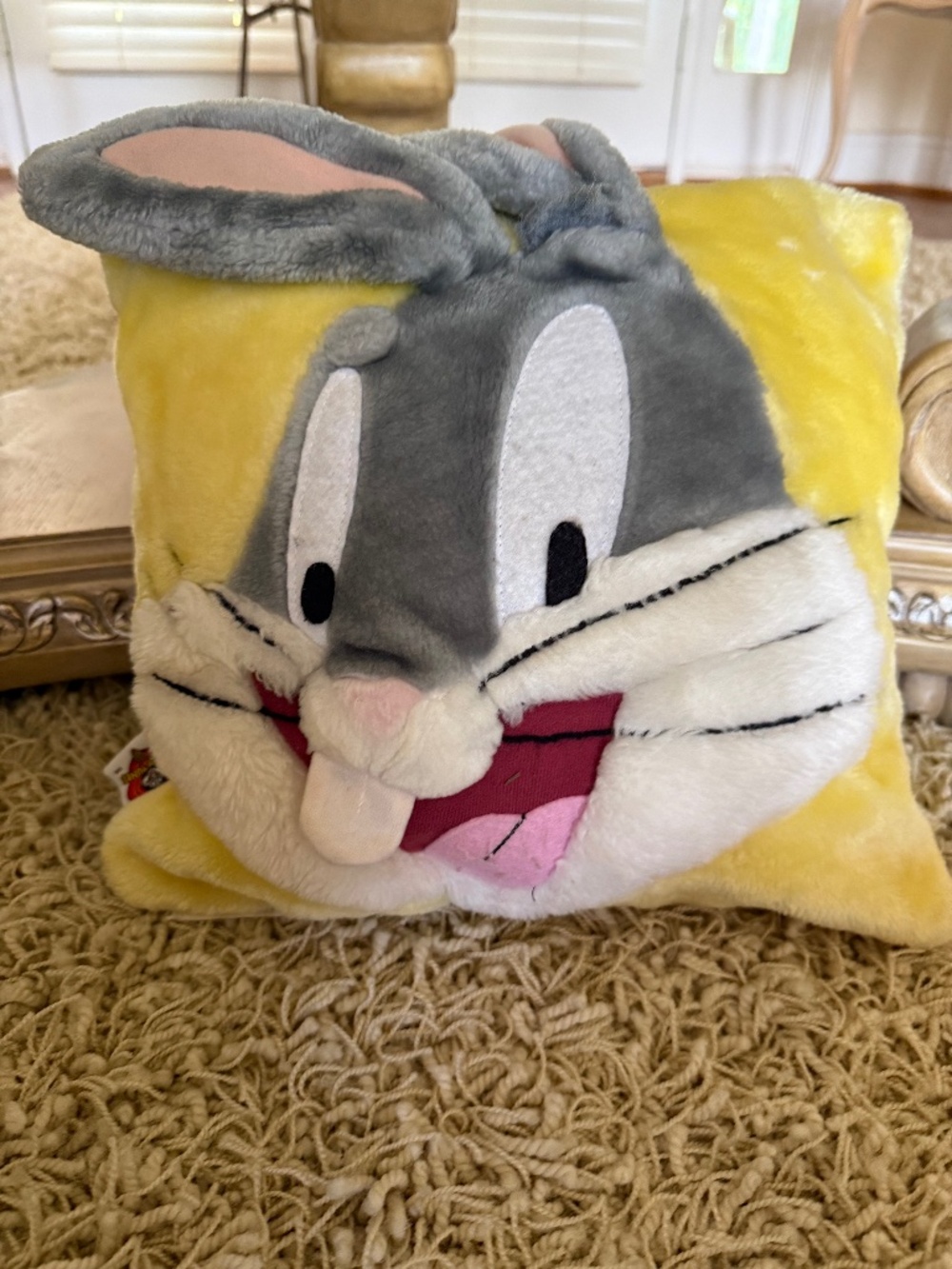Bugs Bunny Plush Throw Pillow Warner Bros Looney Tunes Vintage 2000